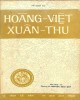 Tài liệu lịch sử - Hoàng Việt xuân thu: Phần 1