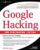 Ebook Google hacking for penetration testers: Part 1