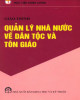 Giáo trình Quản lý nhà nước về dân tộc và tôn giáo: Phần 1