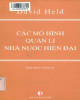 Ebook Các mô hình quản lí nhà nước hiện đại: Phần 1