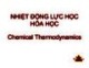 Bài giảng Nhiệt động lực học hóa học