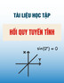 Tài liệu học tập Hồi quy tuyến tính