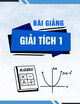 Bài giảng Giải tích 1